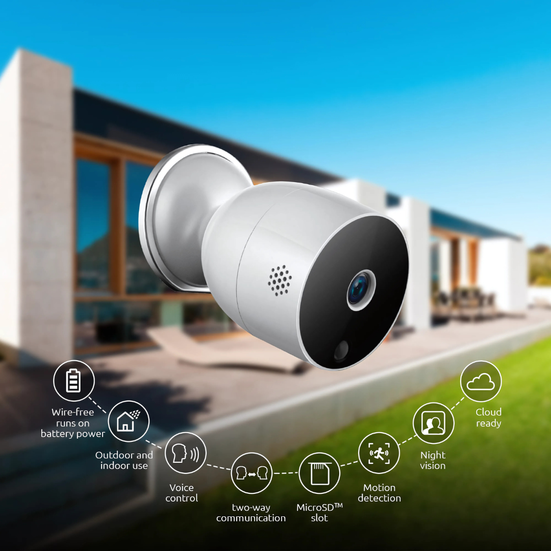 CÁMARA SMART WIFI NEXXT HD 105° EXTERIOR RECARGABLE