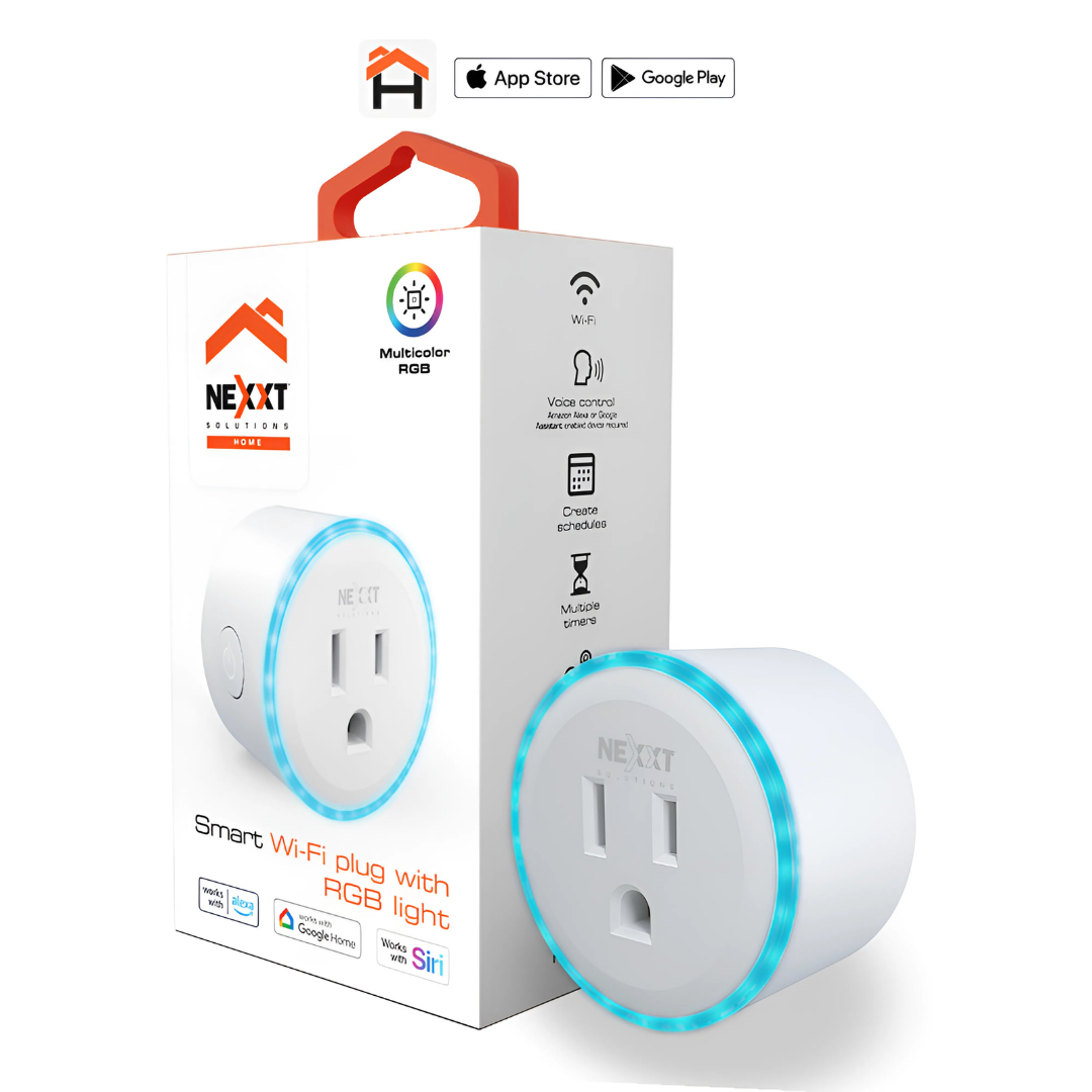 ENCHUFE SMART WIFI NEXXT CON ANILLO DE LUZ RGB