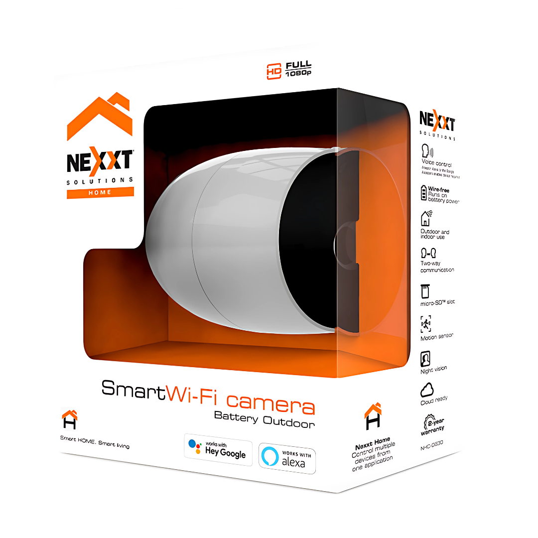 CÁMARA SMART WIFI NEXXT HD 85° EXTERIOR MICROSD COMUNICACION DOBLE VIA