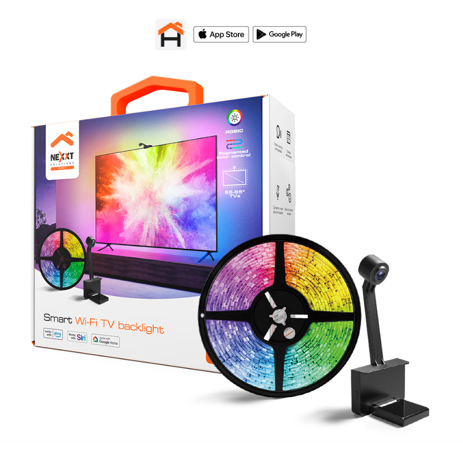 TIRA LED NEXXT SMART WIFI RGBIC - 5 METROS PARA TV  55-65"