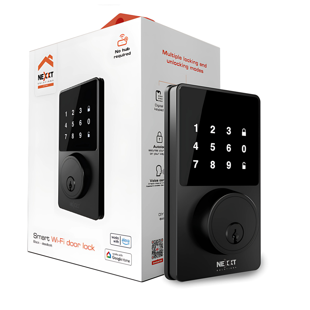CERRADURA NEXXT SMART WIFI NEGRA