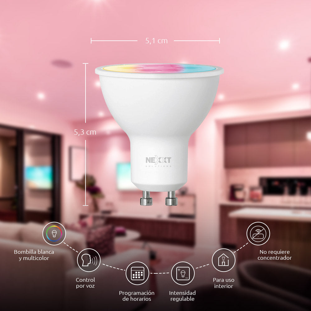 FOCO LED INTELIGENTE NEXXT WIFI RGB 110V