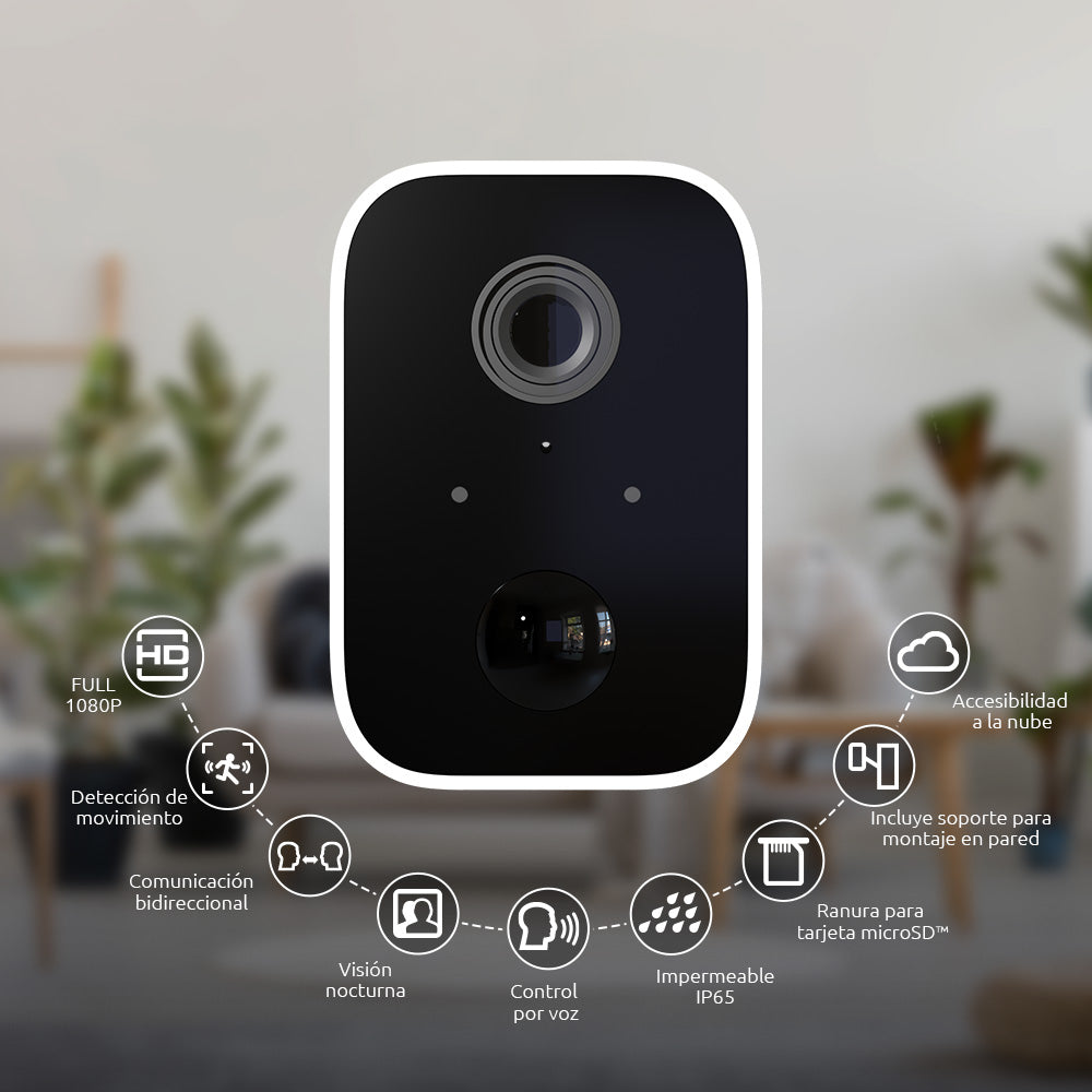 CÁMARA SMART WIFI NEXXT HD 120° INT O EXT RECARGABLE