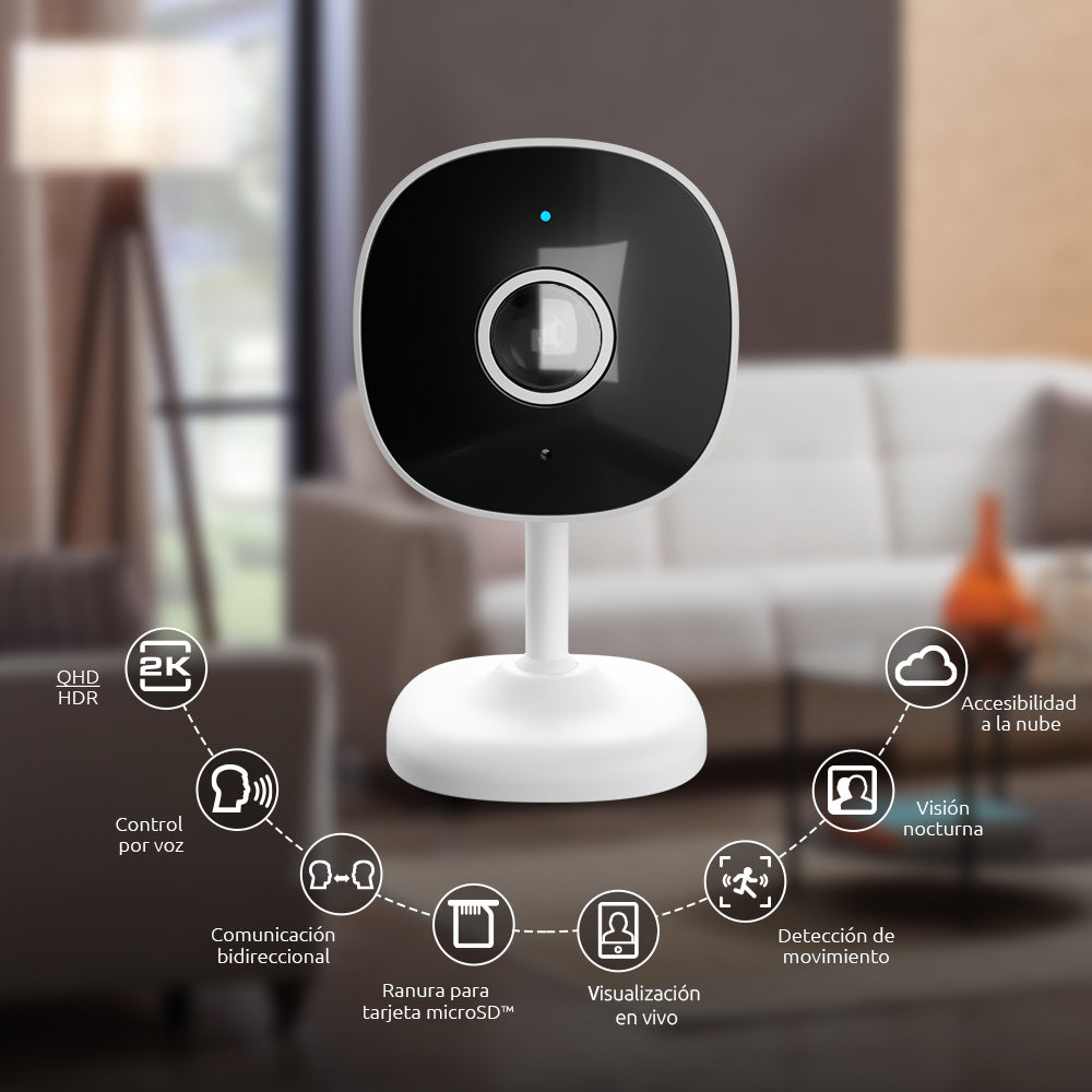 CÁMARA SMART WIFI NEXXT 2K PARA INTERIORES - FIJA