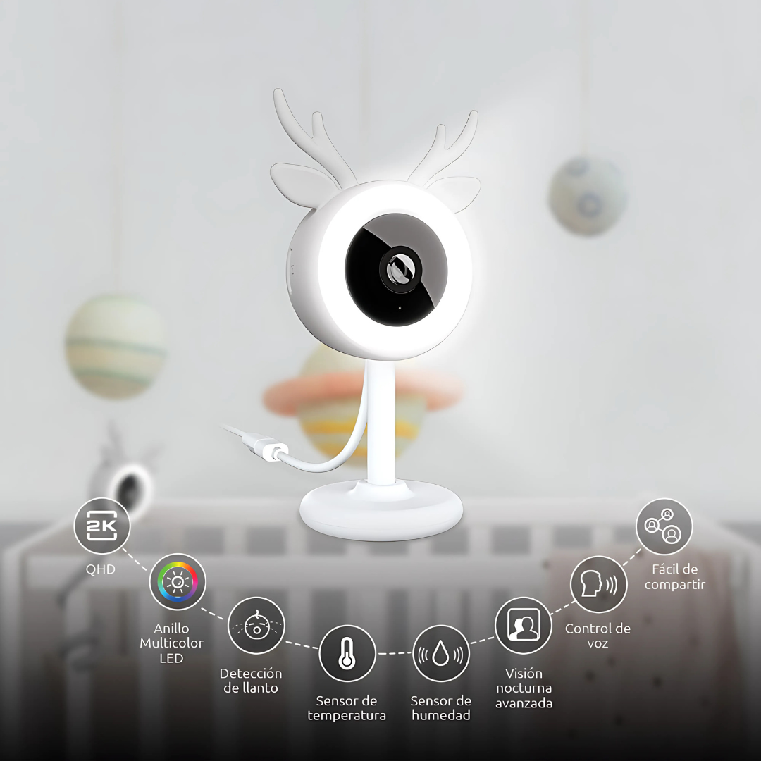 CÁMARA SMART WIFI NEXXT 2K PARA BEBE COMUNICACION DOBLE  VIA