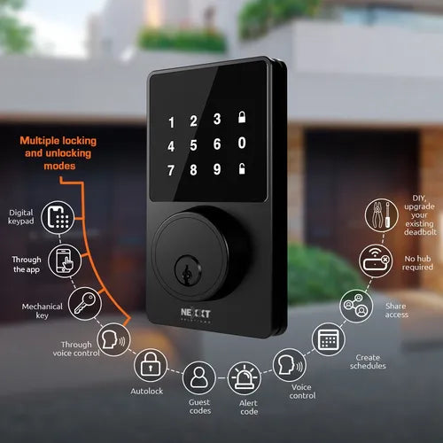 CERRADURA NEXXT SMART WIFI NEGRA