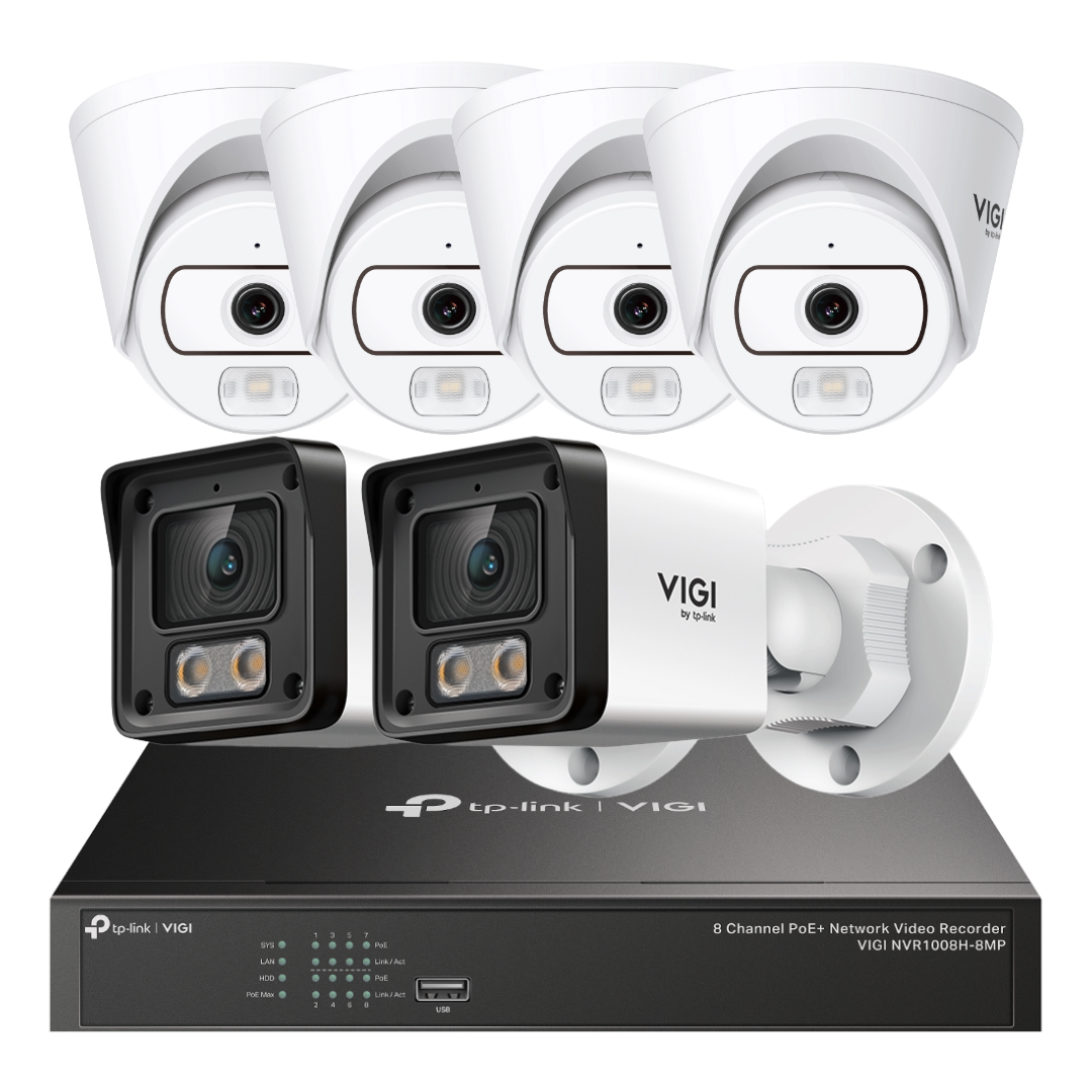 COMBO 3 (2MP) // VIGI NVR1008H-8MP +2 EASYCAM C320 + 4 EASYCAM C420