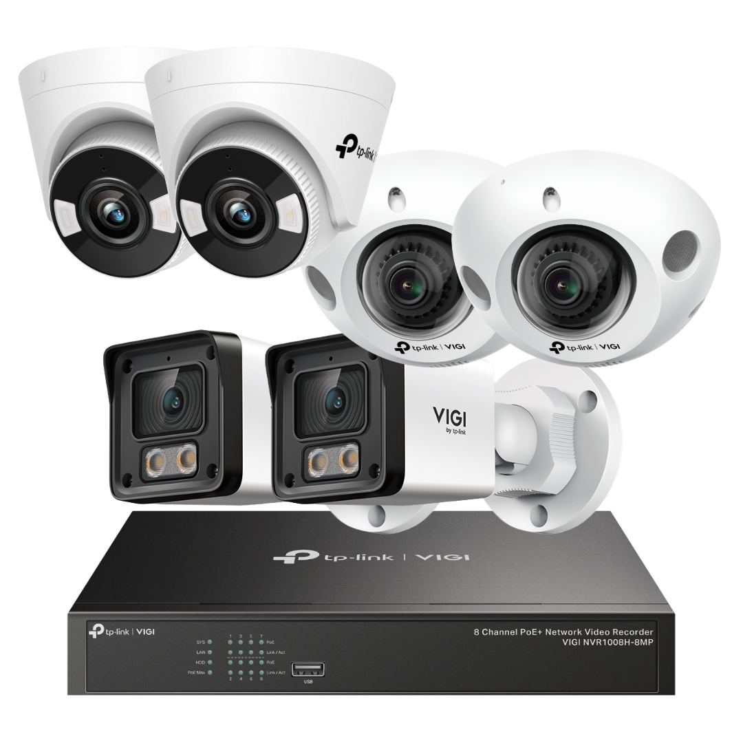 COMBO 6 // VIGI NVR1008H-8MP + 2 VIGI C440 + 2 VIGI C340 + 2 VIGI C230I MINI