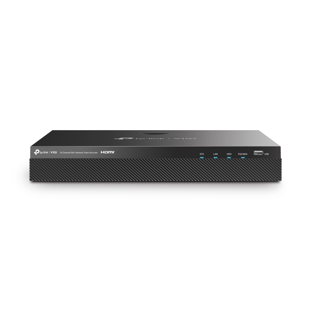 GRABADORA TPLINK VIGI NVR2016H-16MP/ 168 CANALES POE /H.265 PLUS/ONVIF/SOPORTA HASTA 20TB/140W POE