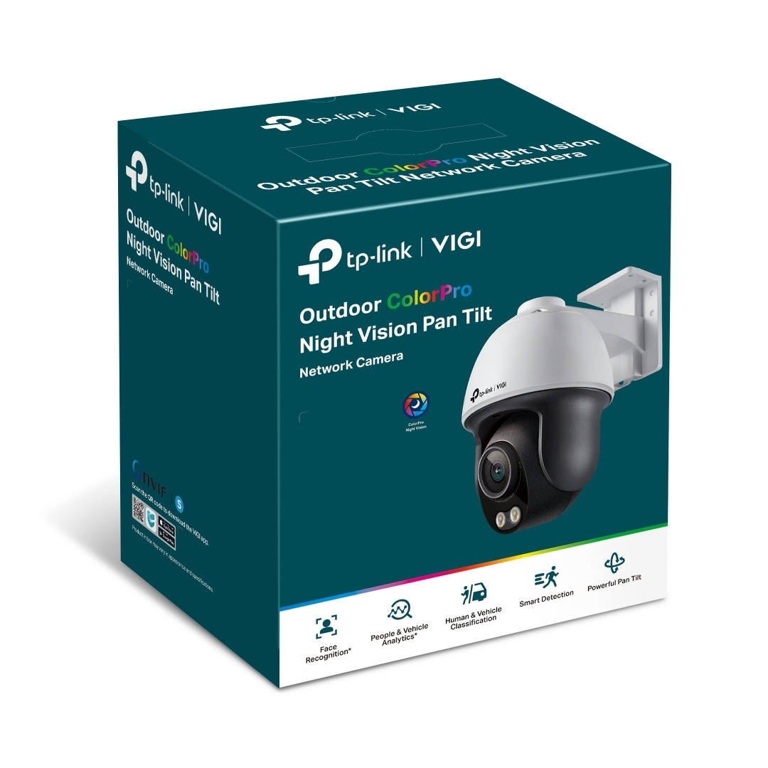 CAMARA TPLINK VIGI C540S 4MM/EXTERIOR/COLOR PRO/4 MP/ANALISIS DE PERSONAS Y VEHICULOS/POE/AUDIO BI
