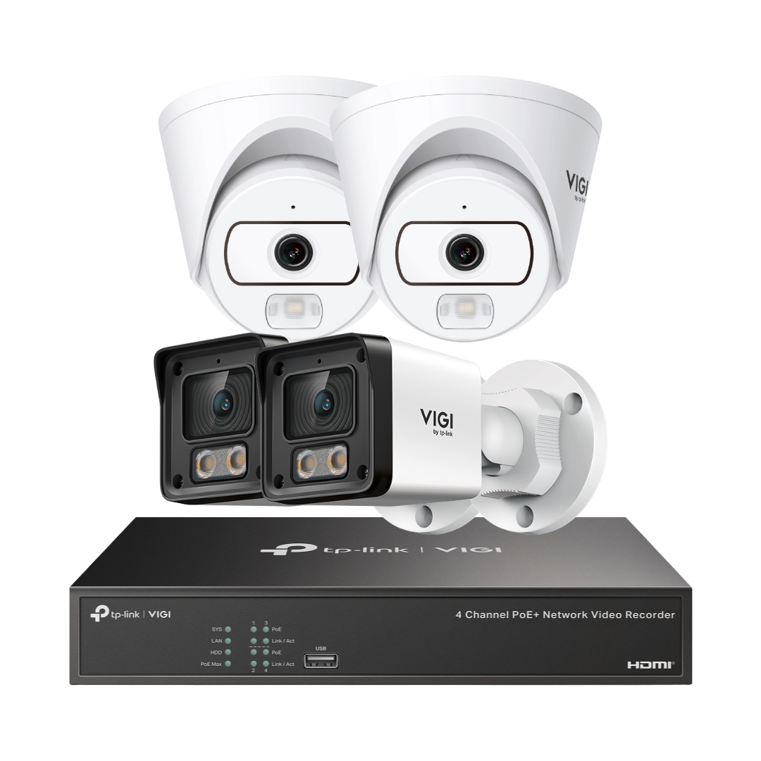COMBO 1( 2MP) VIGI NVR NVR1004H-4P + 2 EASYCAM C320 + 2 EASYCAM C420