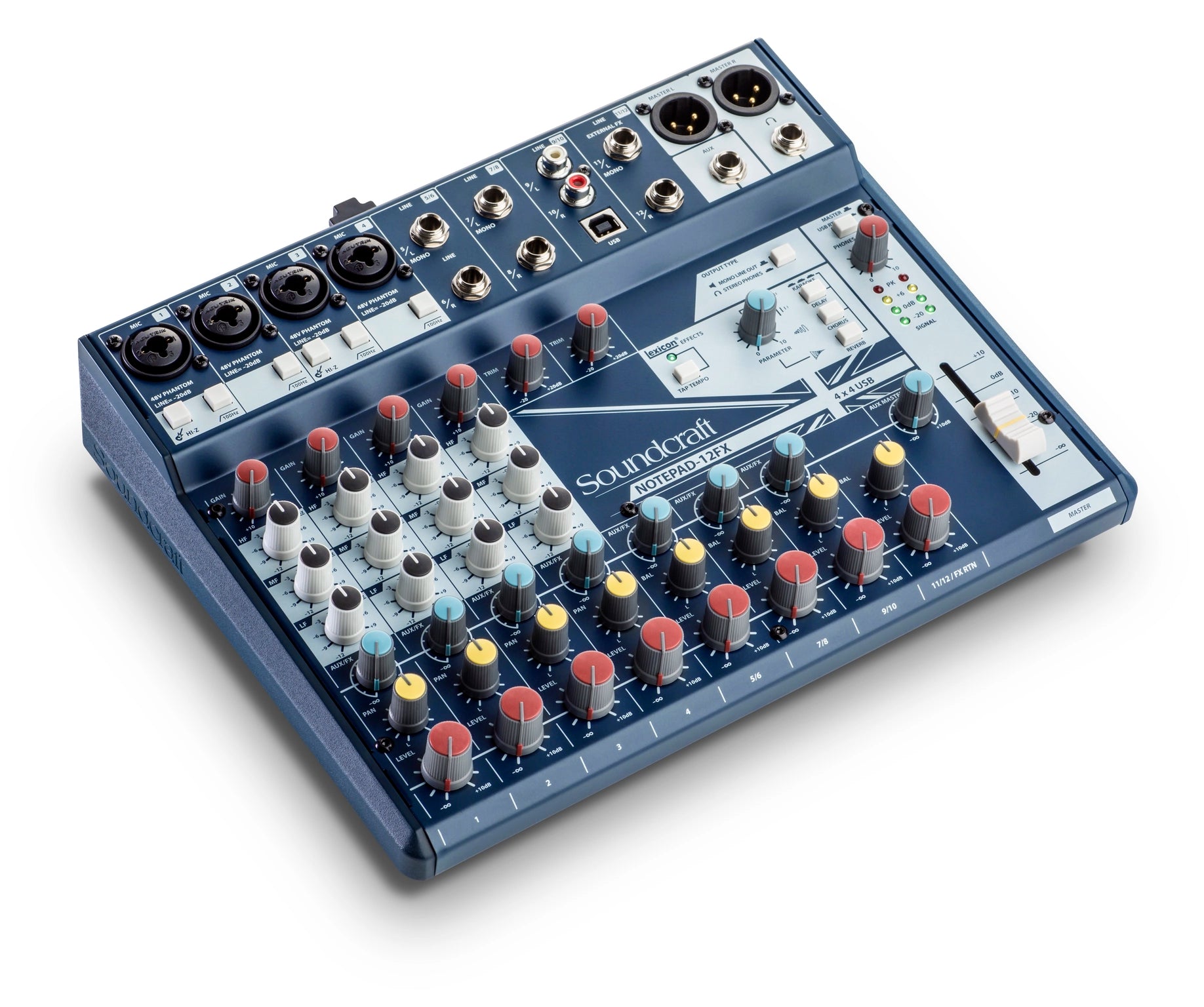 Soundcraft Notepad-12FX Consola Mezcladora Analógica de 12 Canales con USB y Efectos Lexicon