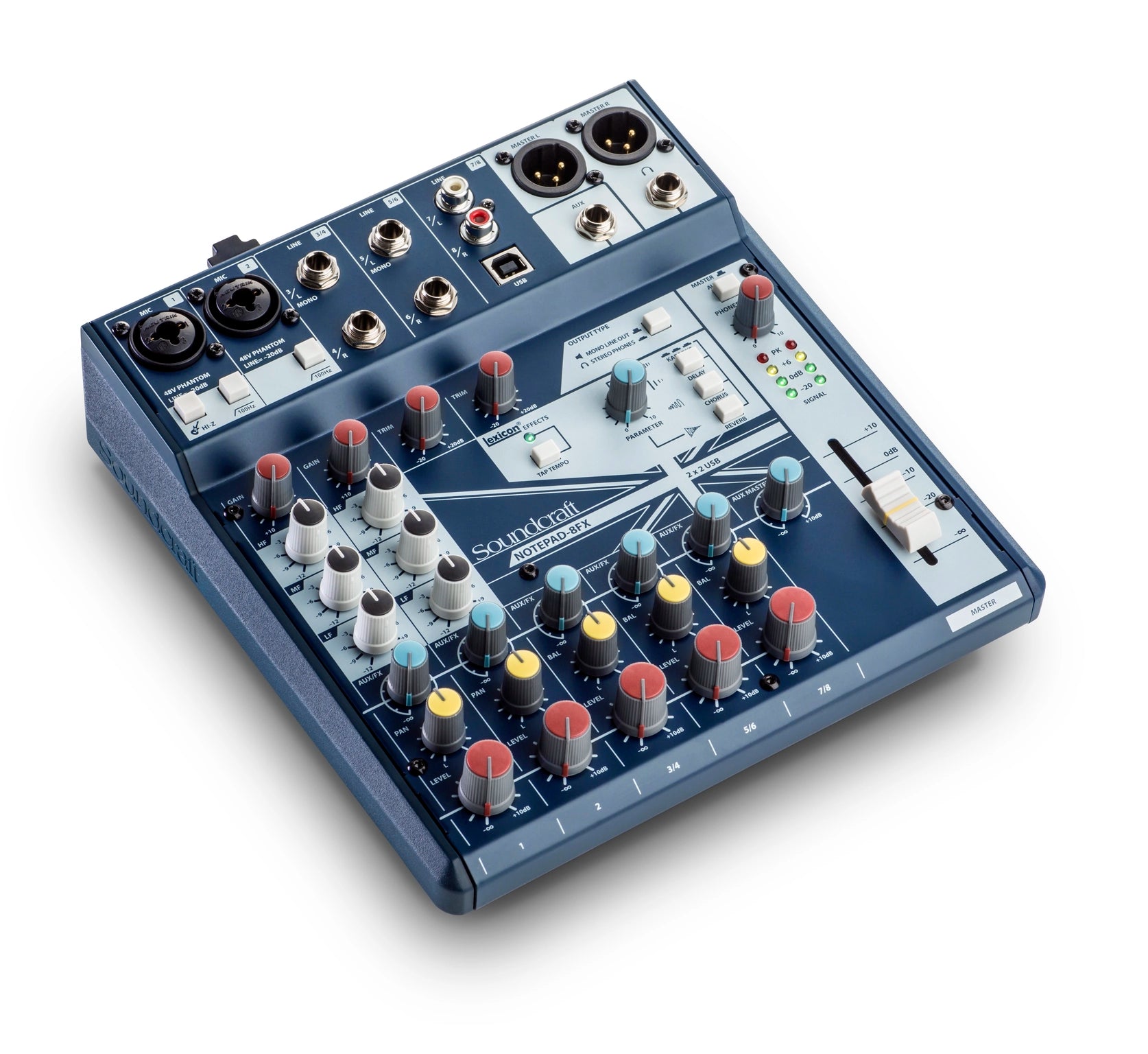 Soundcraft Notepad-8FX Consola Mezcladora Analógica de 8 Canales con USB y Efectos Lexicon