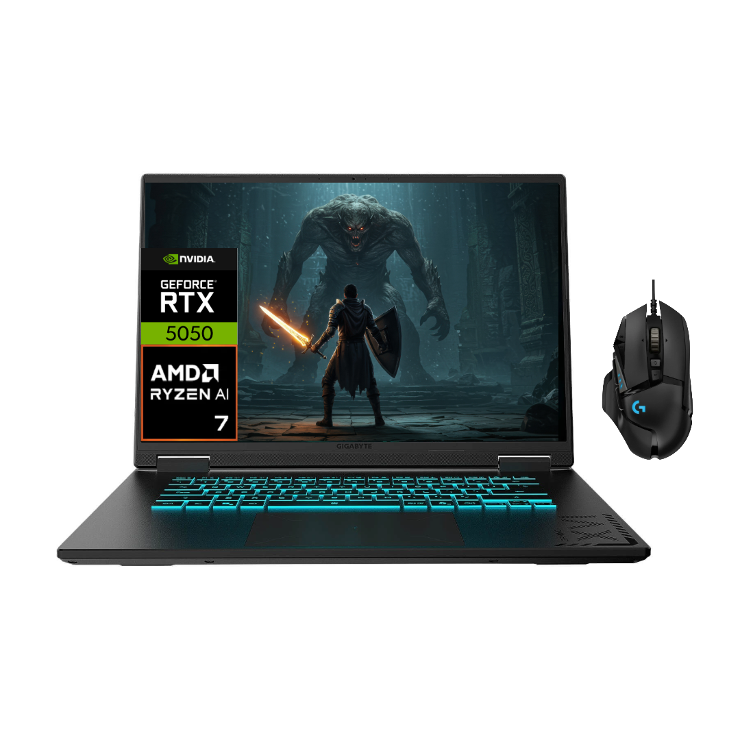 Gigabyte A16 Ryzen AI 7 260 Ssd 512TB Ram 16GB Ddr5 Rtx 5050 8GB 16" Wuxga +  Mouse Gamer G502 Logitech